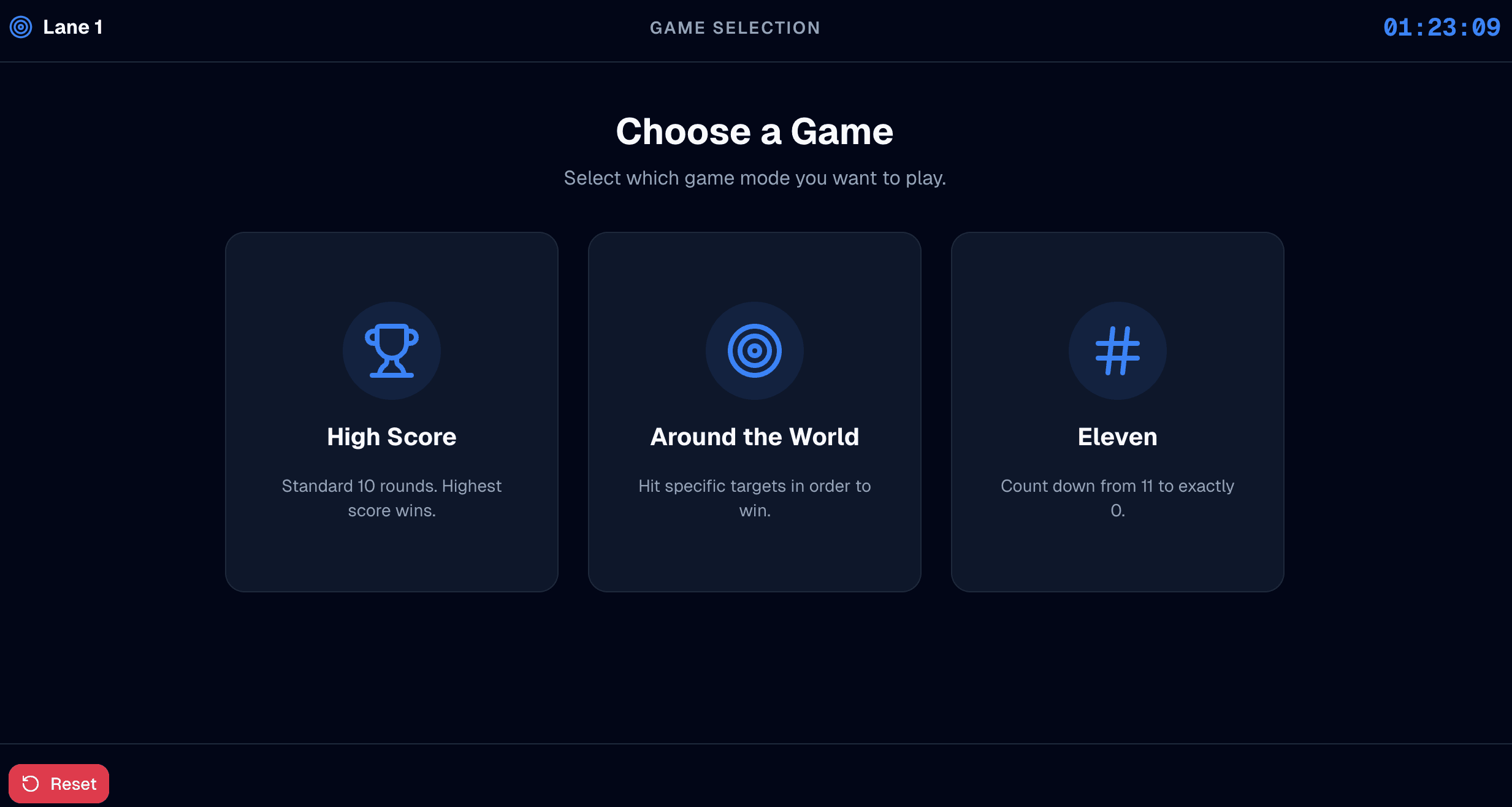 Modern Axe Throwing Digital Timer Theme