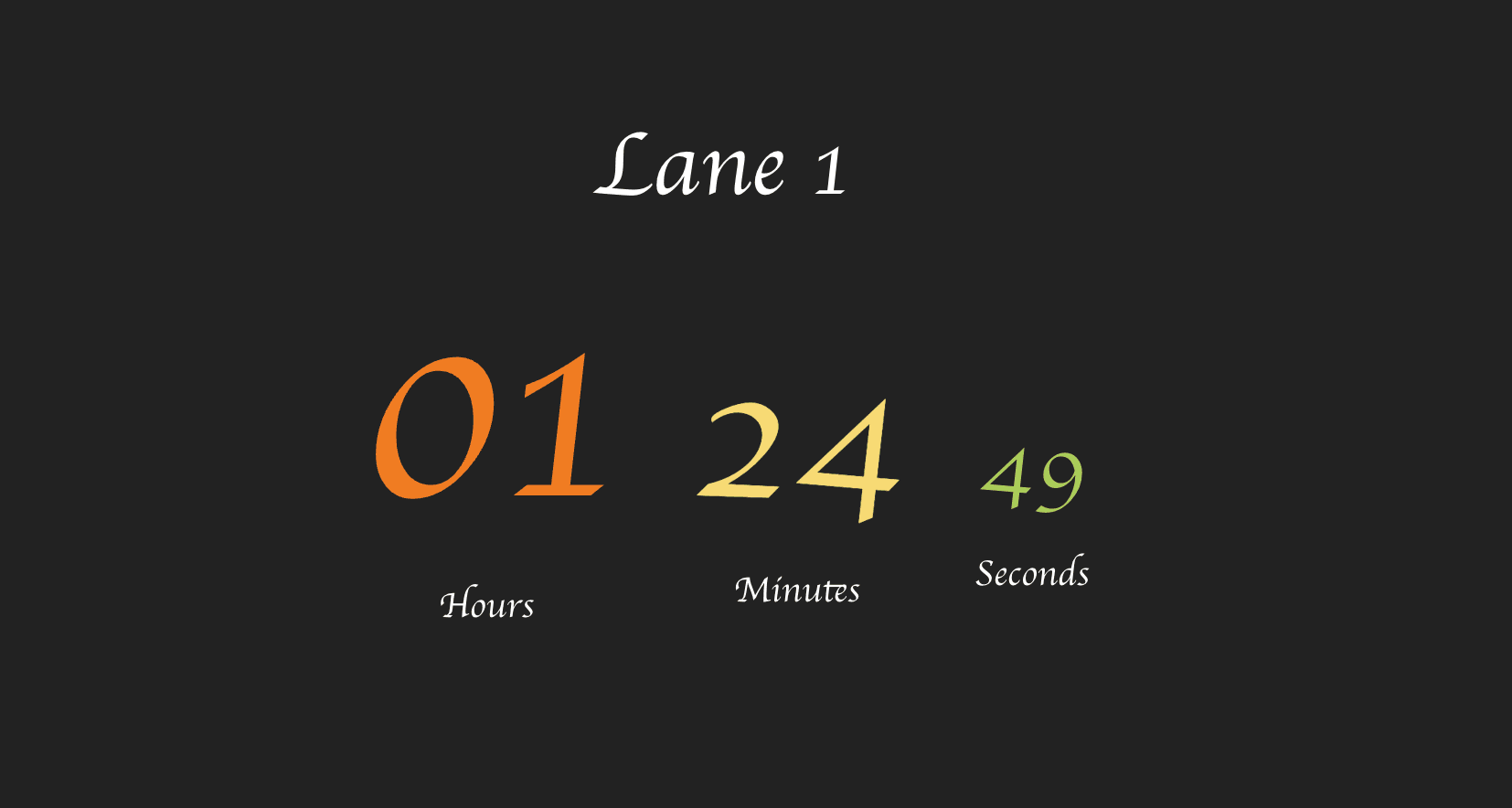 Colored countdown timer theme
